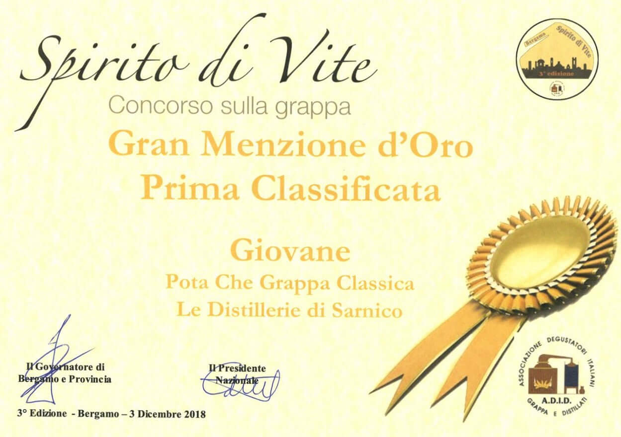 Spirito di Vite Menzione Oro